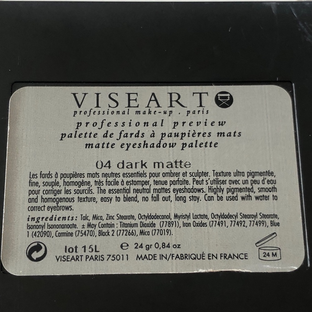 Viseart eyeshadow palette 04 Dark Matte France - Picture 5 of 5
